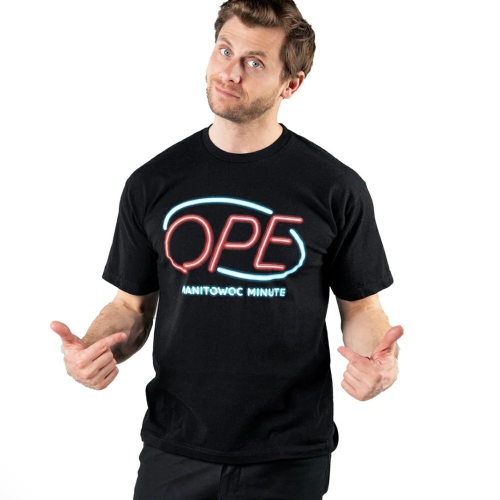 NWOT Ope Manitowoc Minute Graphic T Shirt Size Medium Midwest Comedy